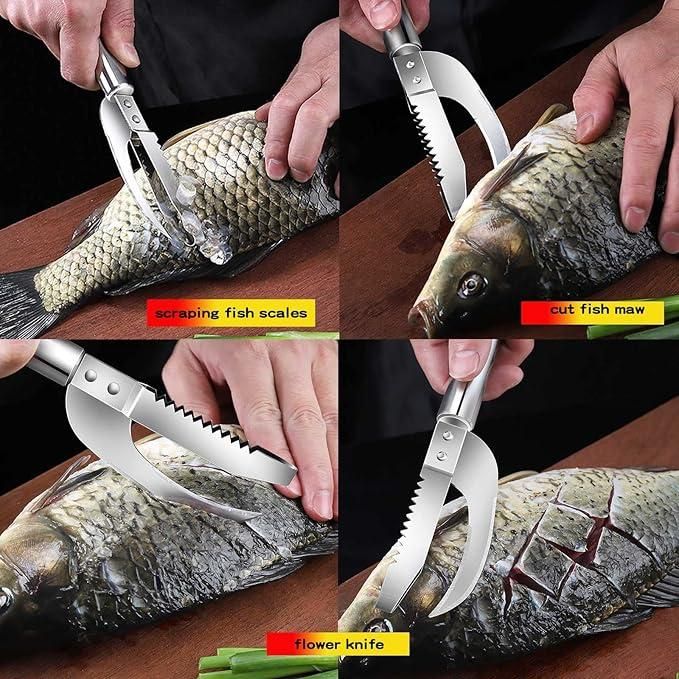 3-in-1 Fish Scaler Scraper – Kitchen Tool with Scale Remover, Cutter & Storage Box | NISHU Superstores
