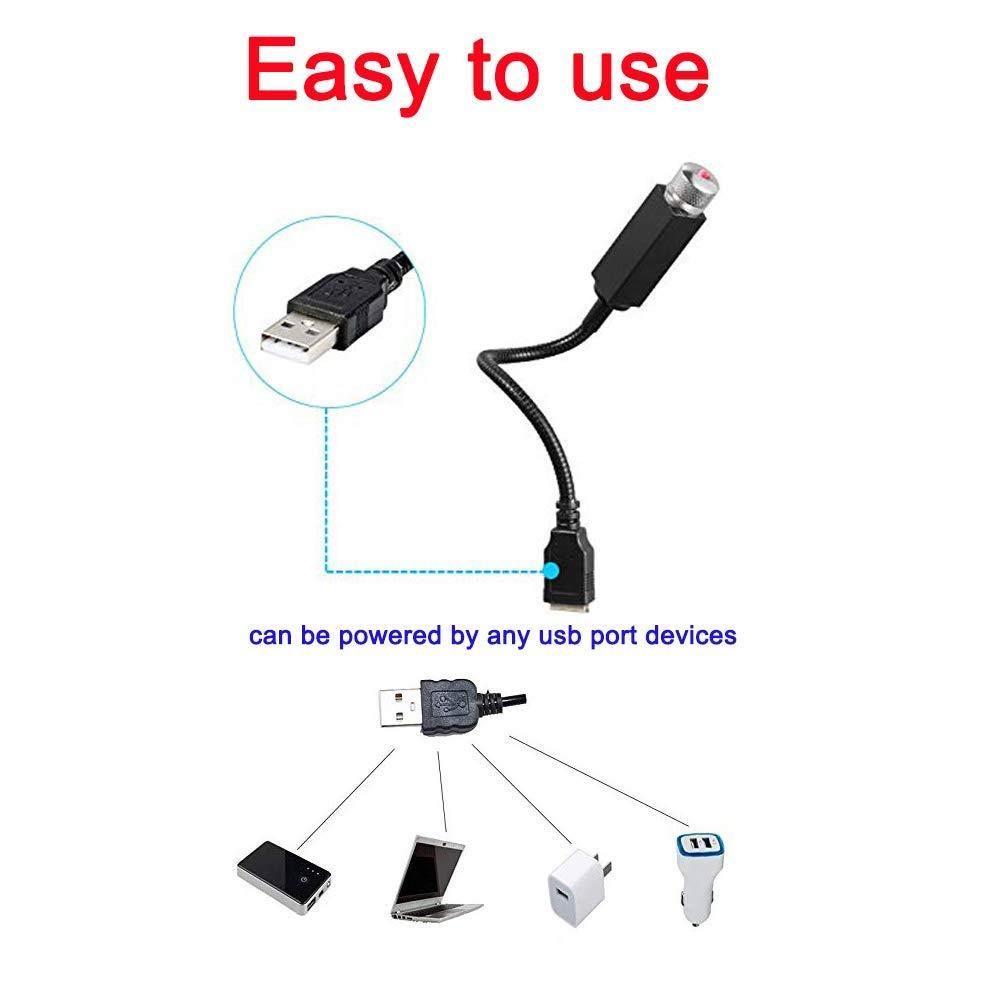 12V LED Star Decoration Light for Car & Room | 360° Rotating USB Disco Laser Light | NISHU Superstores