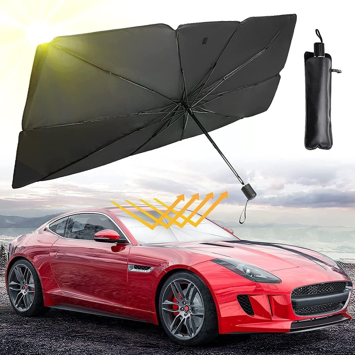 Car Windshield Sun Shade Umbrella – UV & Heat Protection | NISHU Superstores