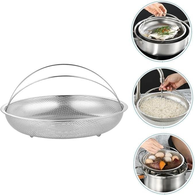 Stainless Steel Draining & Rinsing Bowl – Ideal for Washing Vegetables & Fruits | NISHU Superstores