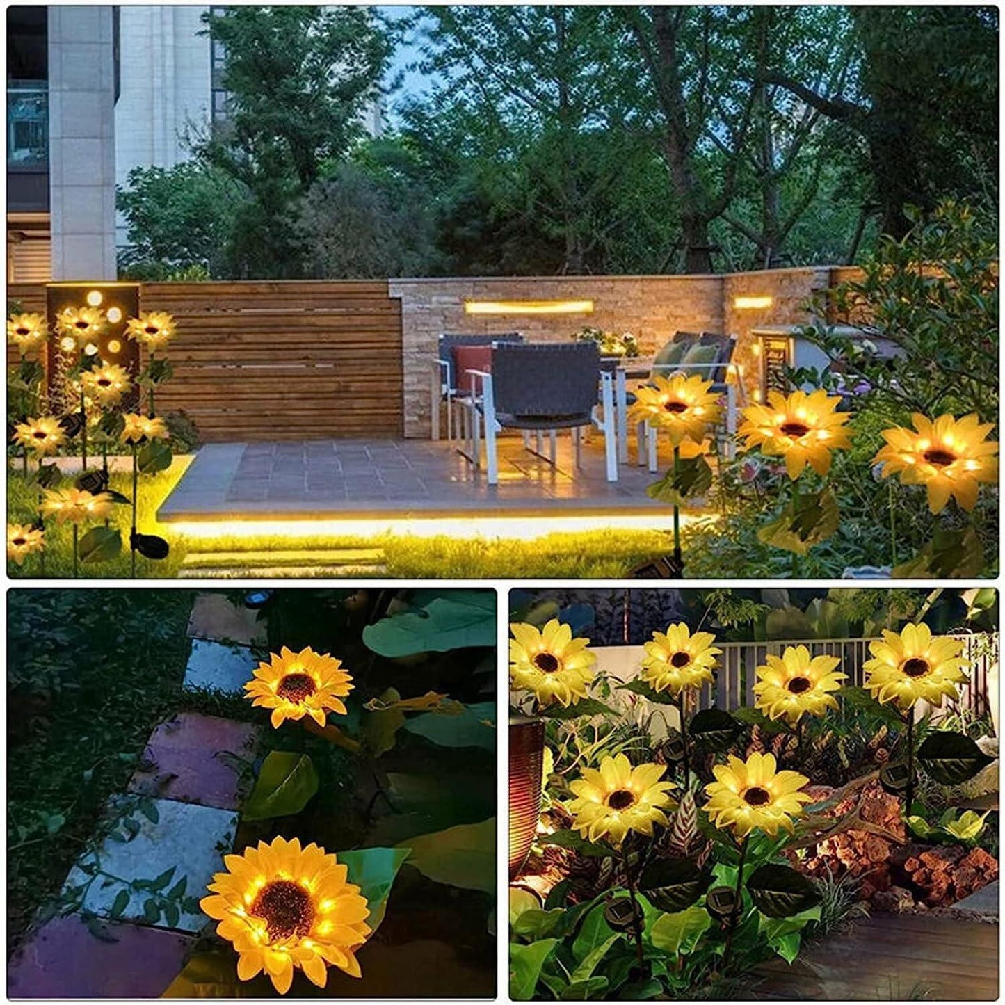Sunflower Solar Powered Garden Light | Decorative Outdoor LED Lamp (Pack of 1) | NISHU Superstores