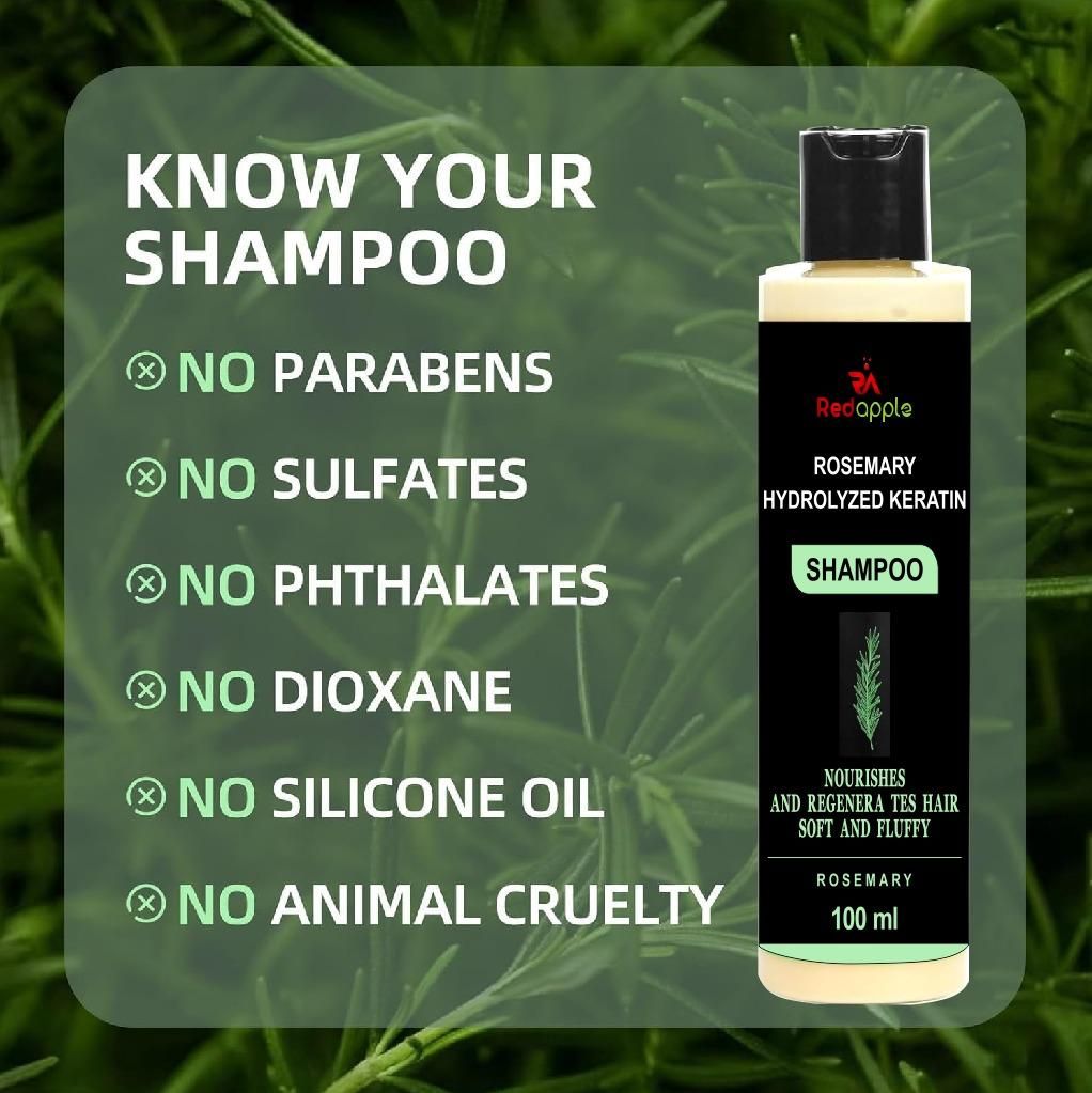 Rosemary Hydrolyzed Keratin Shampoo 100ml – Hair Strengthening & Nourishing Formula | NISHU Superstores