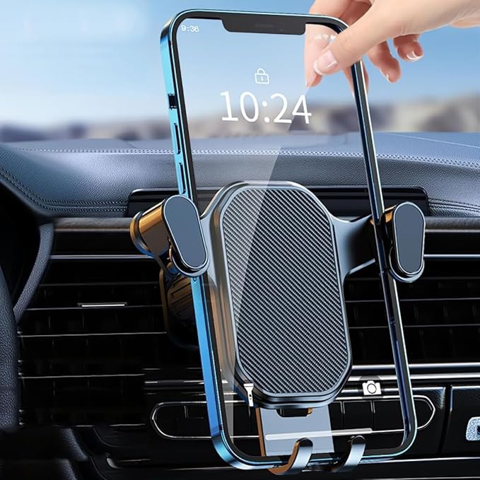 Universal Air Vent Gravity Car Phone Holder Mount | Automatic Clamping Mobile Stand for Dashboard & AC Vent | Compatible with All Smartphones | NISHU Superstores