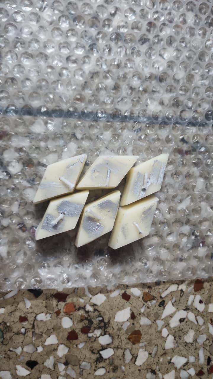 Kaju Katli Scented Candle – Pack of 12 Decorative Festive Candles | NISHU Superstores