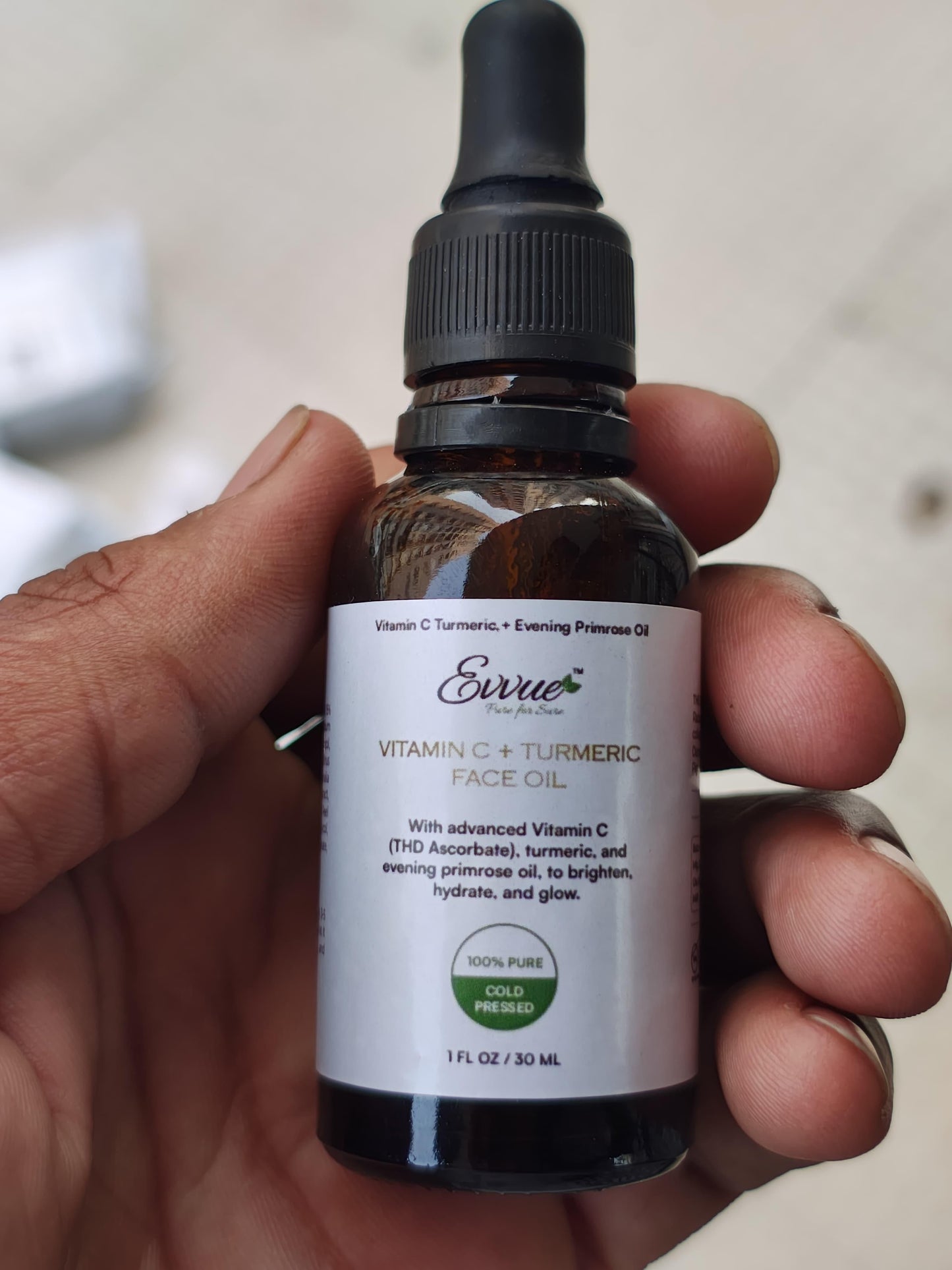 Vitamin C & Turmeric Face Oil 30ml – Brightening & Anti-Aging Skincare | NISHU Superstores