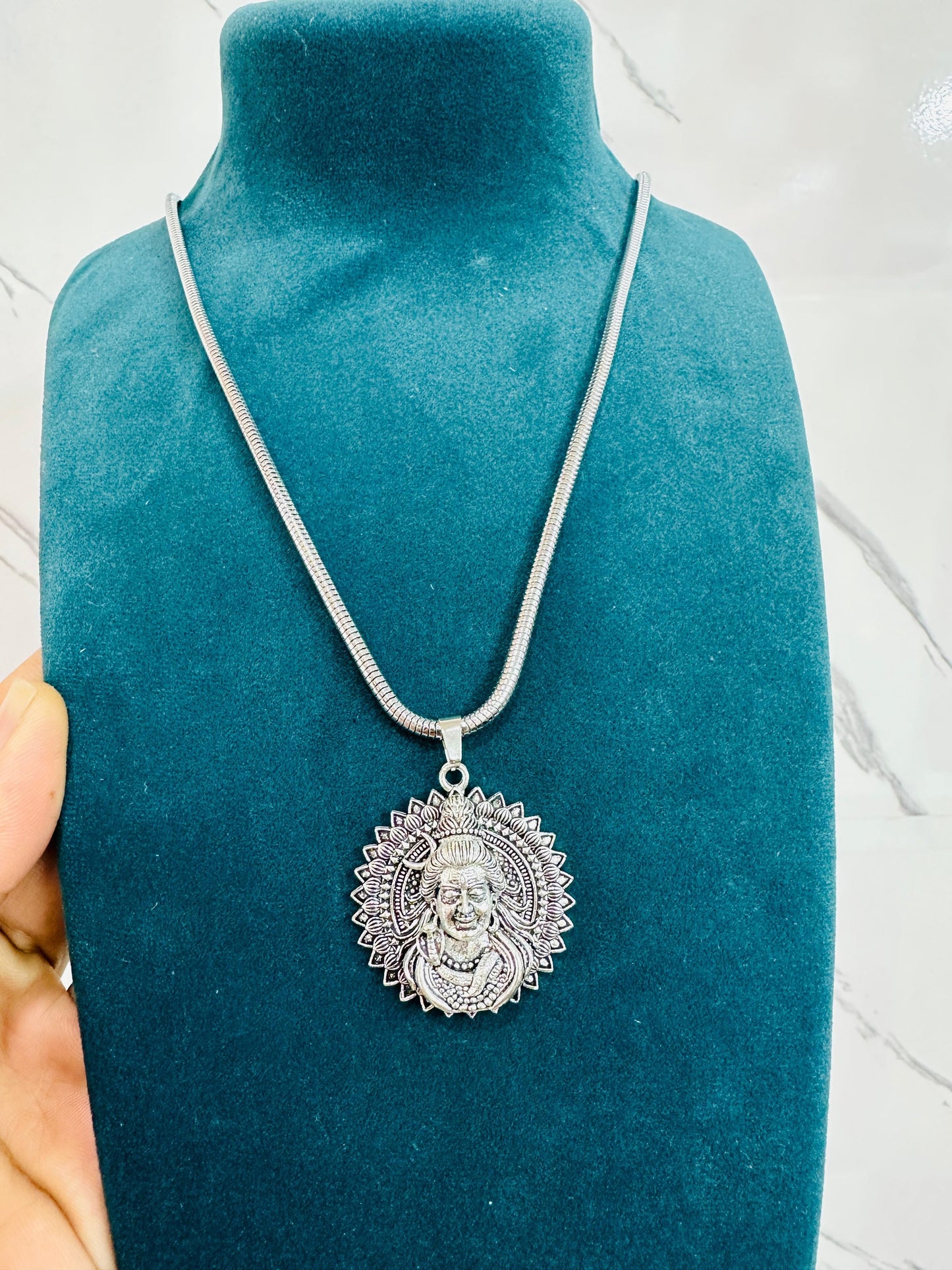 Lord Shiva Pendant with Snake Chain – Spiritual Jewelry for Men & Women | NISHU Superstores