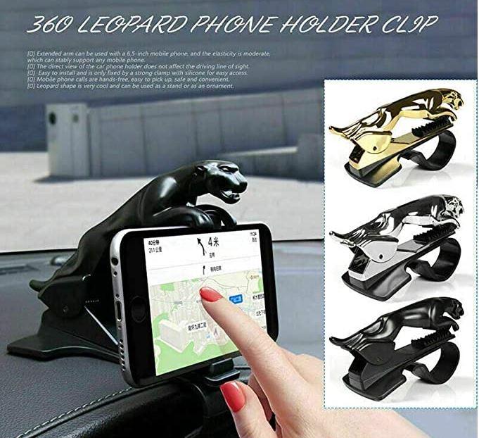 Jaguar Design HUD Car Mobile Phone Holder – Stylish & Secure Dashboard Mount | NISHU Superstores