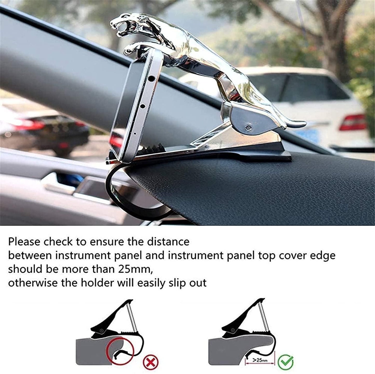 Jaguar Dashboard Phone Holder for Car – Stylish & Secure Grip | NISHU Superstores