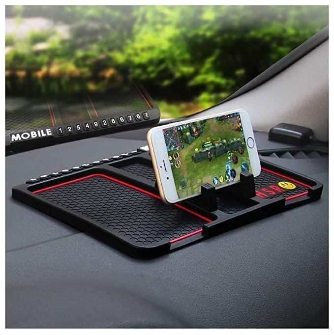 HSR Multifunction Phone & GPS Holder – Anti-Slip Silicone Pad for Car Dashboard | NISHU Superstores