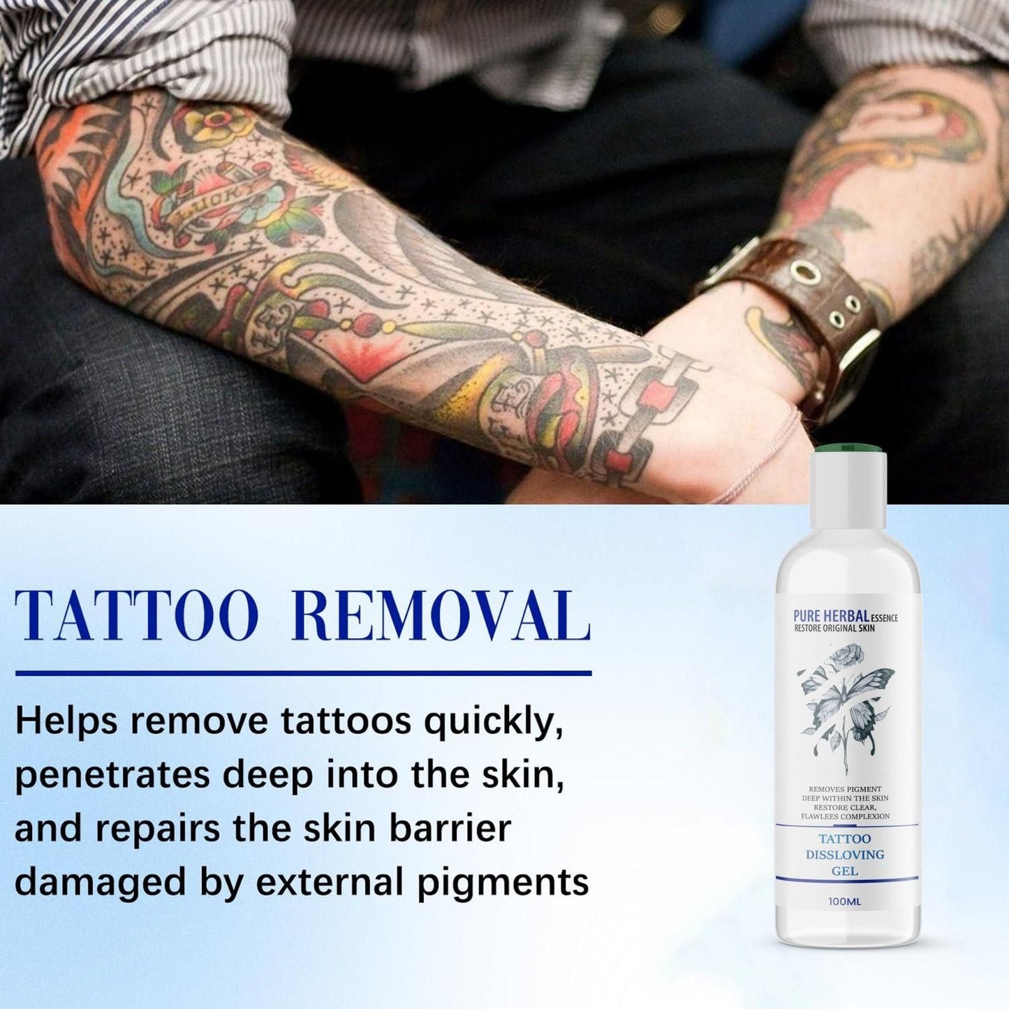 Tattoo Dissolving Gel 100ML (Pack of 2) – Effective & Safe Tattoo Removal | NISHU Superstores