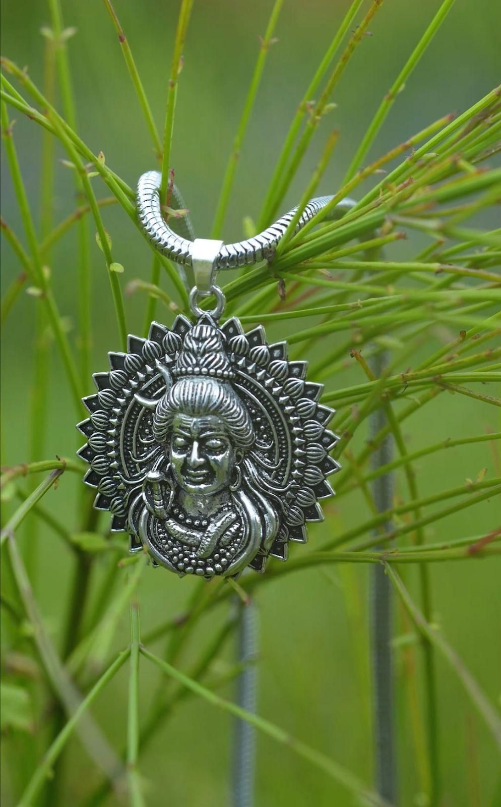 Lord Shiva Pendant with Snake Chain – Spiritual Jewelry for Men & Women | NISHU Superstores