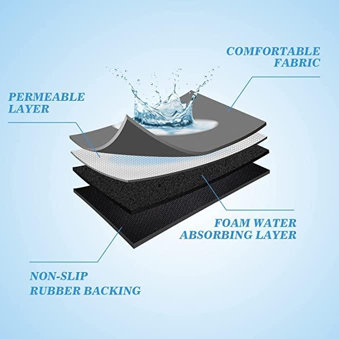 Quick-Drying Mat – Super Absorbent & Non-Slip | Pack of 2 Assorted | NISHU Superstores
