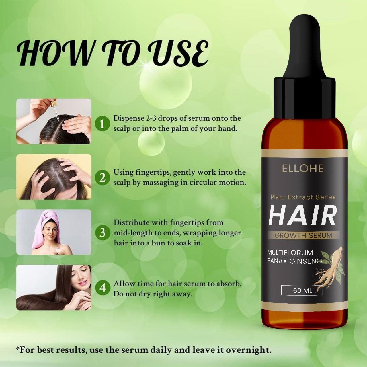 ELLOHE Hair Growth Castor Oil Spray – 60ml for Hair Thickness & Regrowth | NISHU Superstores