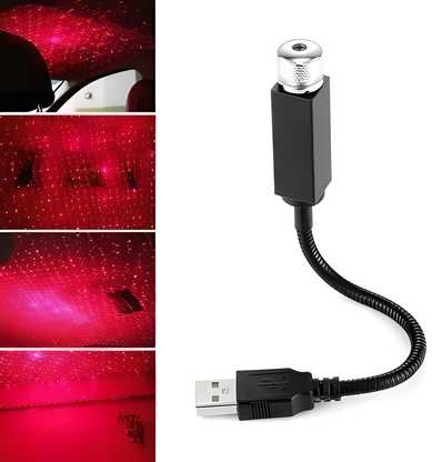 12V LED Star Decoration Light for Car & Room | 360° Rotating USB Disco Laser Light | NISHU Superstores