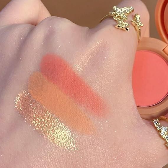 3-in-1 Face Blusher & Highlighter – Mini Compact Travel-Friendly Palette | NISHU Superstores
