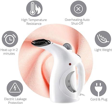 Fast Heat-Up Portable Handheld Garment & Facial Steamer Brush – Multicolor | NISHU Superstores