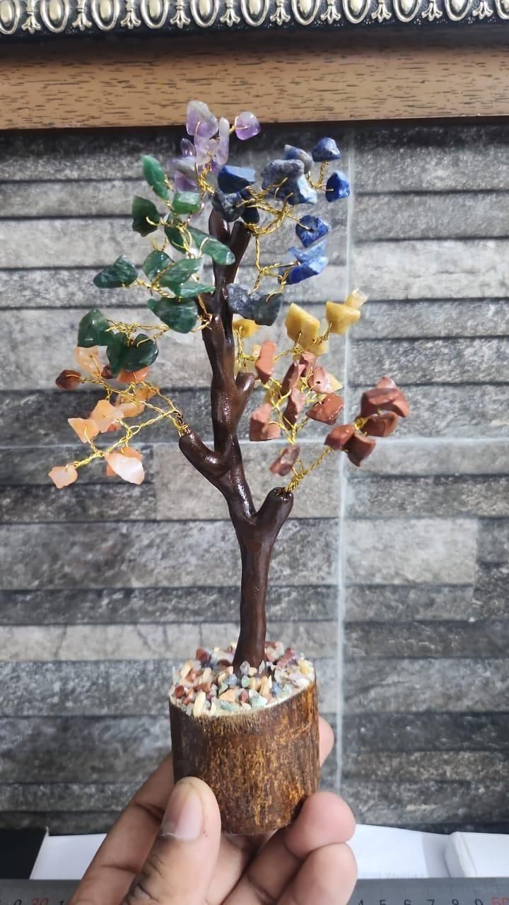 7 Chakra Natural Gemstone Crystal Tree – Energy Balancing & Healing Décor | NISHU Superstores