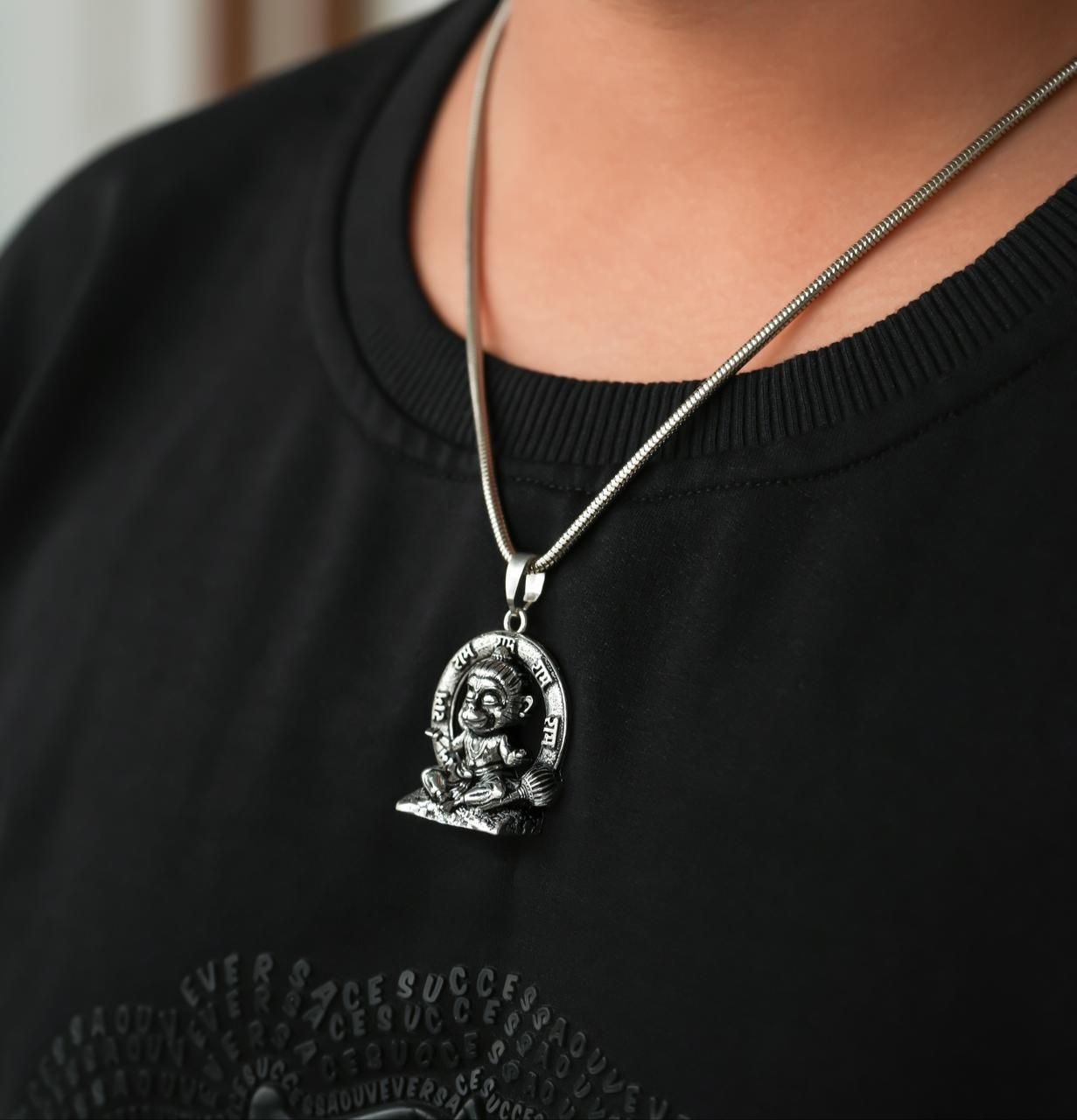 Lord Bal Hanuman Pendant with Chain – Divine Child Form Hanuman Necklace | NISHU Superstores
