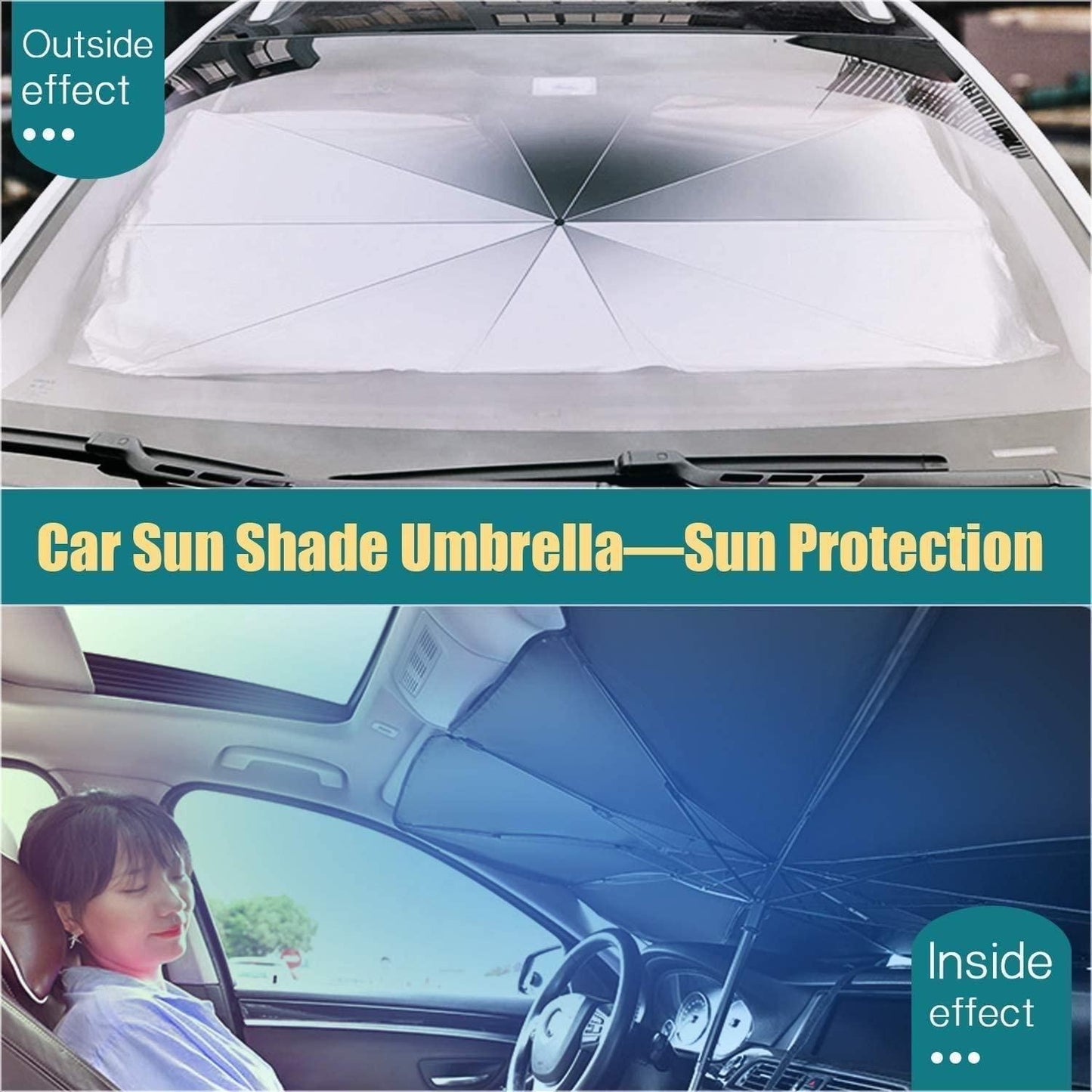 Car Windshield Sun Shade Umbrella – UV & Heat Protection | NISHU Superstores