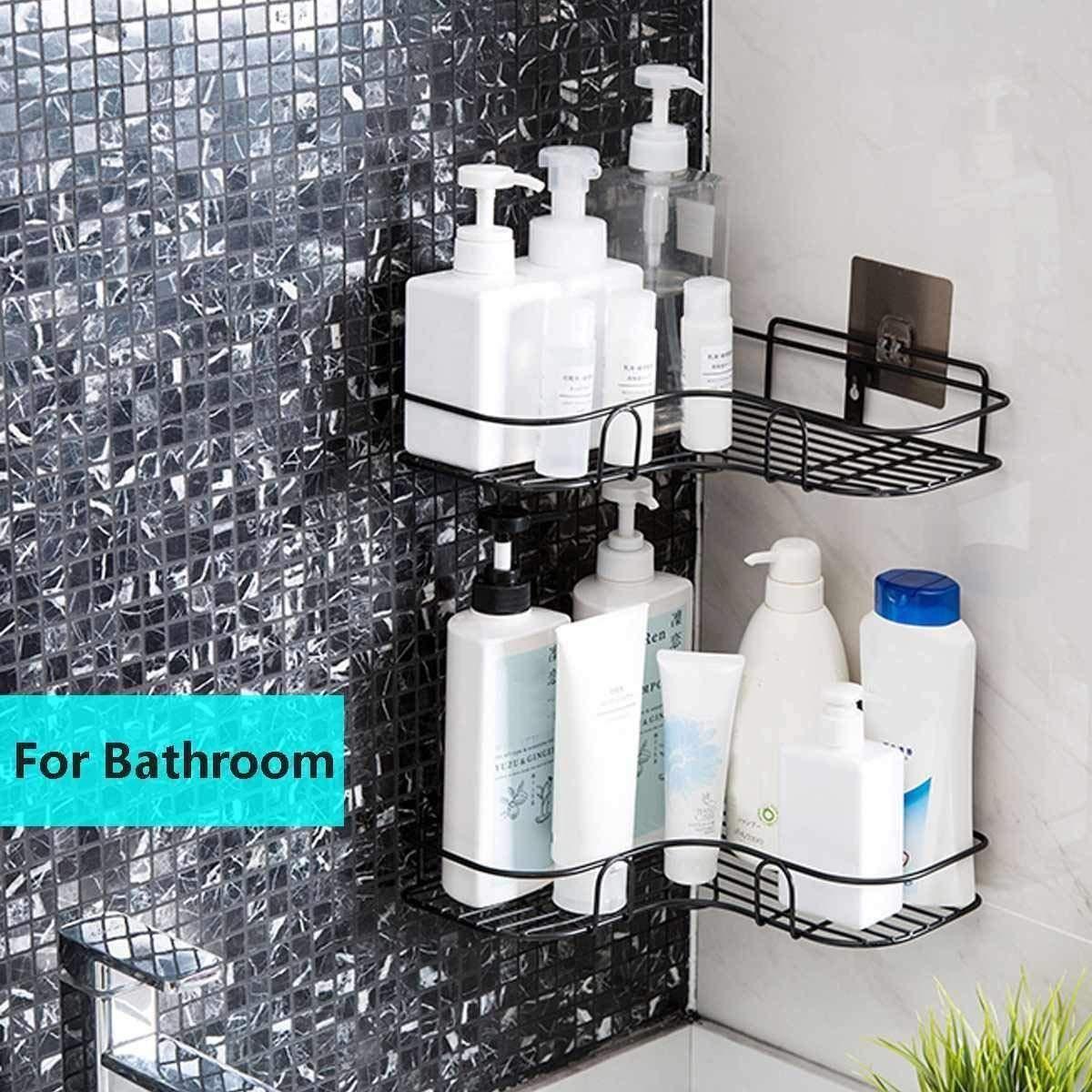 Kitchen Organizer Corner Shelf – Wall Mount Stainless Steel Storage Rack (Pack of 1) | NISHU Superstores