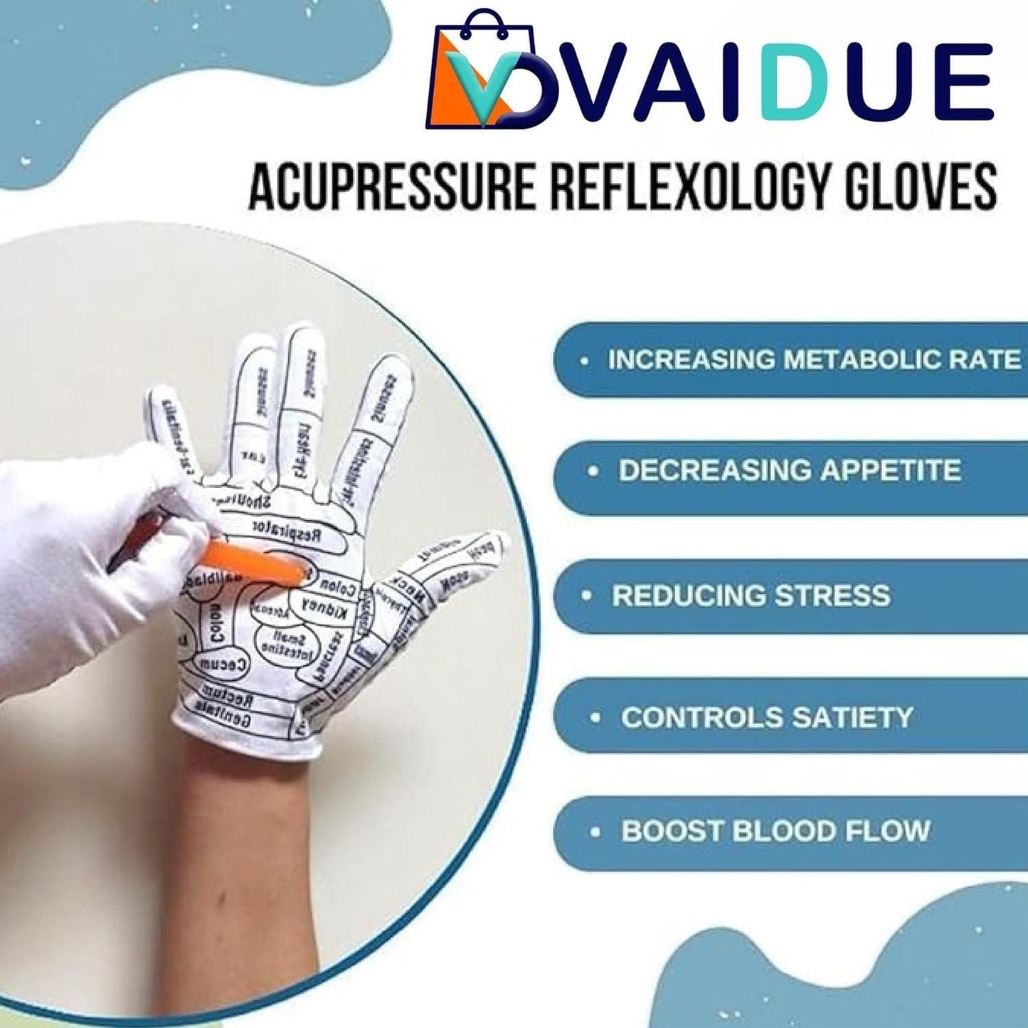Acupressure Reflexology Hand Gloves – Pain Relief & Wellness for Men & Women | NISHU Superstores