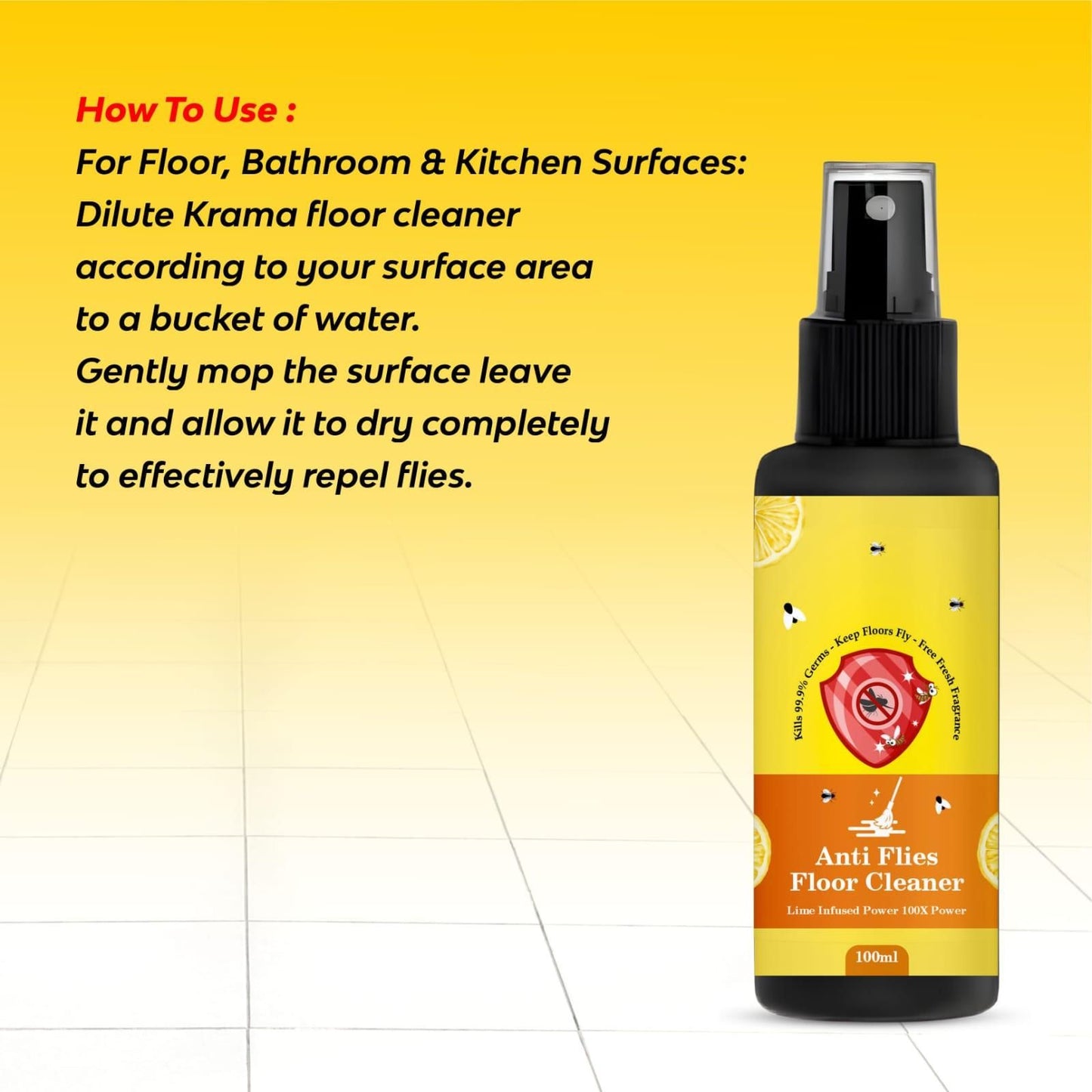 Anti Flies Floor Cleaner Spray (Pack of 2) | Insect Repellent & Floor Disinfectant | NISHU Superstores