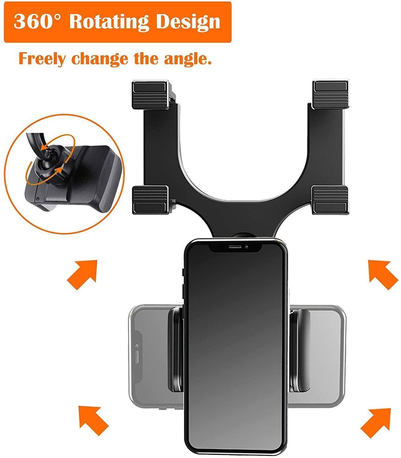 Rearview Mirror Phone Holder – 360° Adjustable Mobile Mount for Cars | NISHU Superstores
