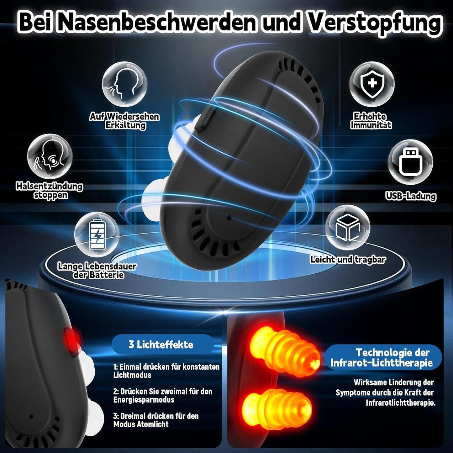 Respi-Relief Red Light Nasal Therapy Device | Sinus & Allergy Relief – NISHU Superstores