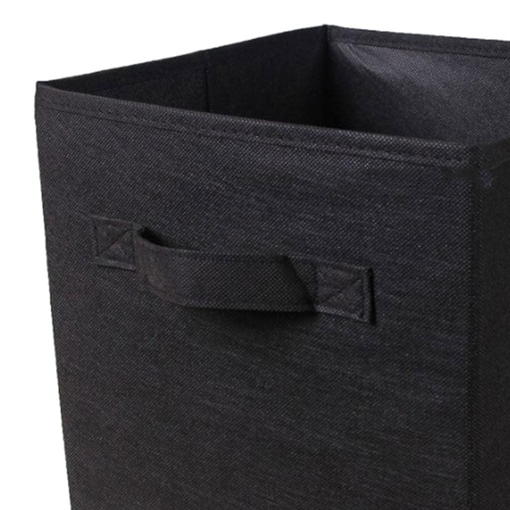 Fabric Storage Basket Organizer Box – Open Design, Black (Pack of 2) | NISHU Superstores