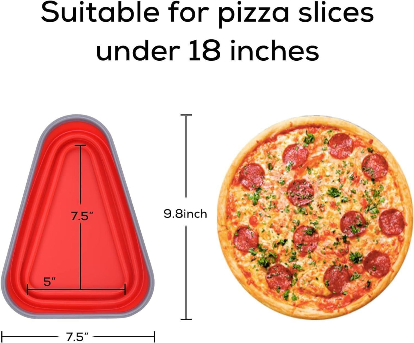 Pizza Slice Storage Container with 5 Serving Trays – Airtight & Stackable | NISHU Superstores