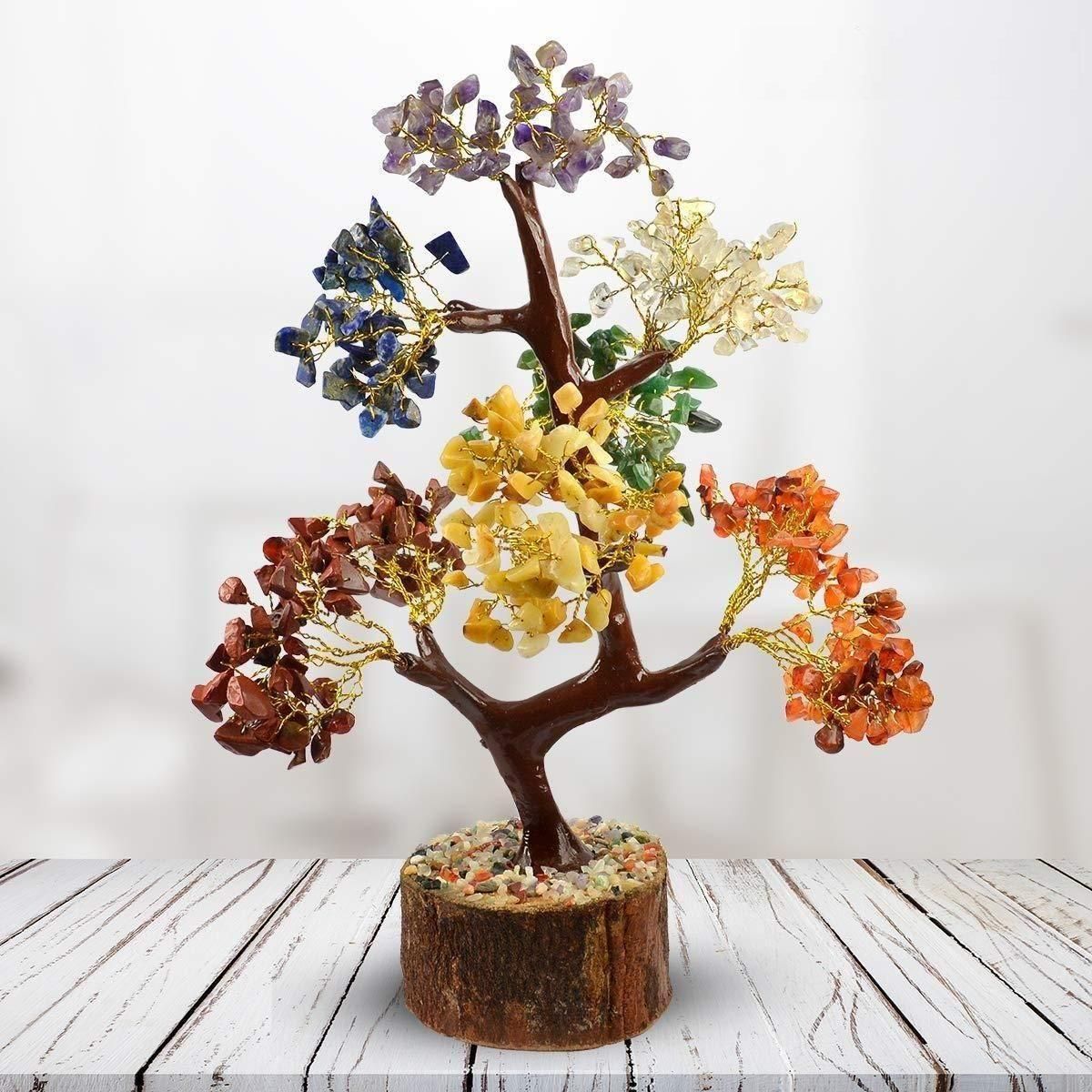 7 Chakra Natural Gemstone Crystal Tree – Energy Balancing & Healing Décor | NISHU Superstores