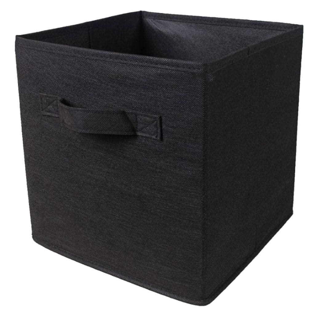 Fabric Storage Basket Organizer Box – Open Design, Black (Pack of 2) | NISHU Superstores