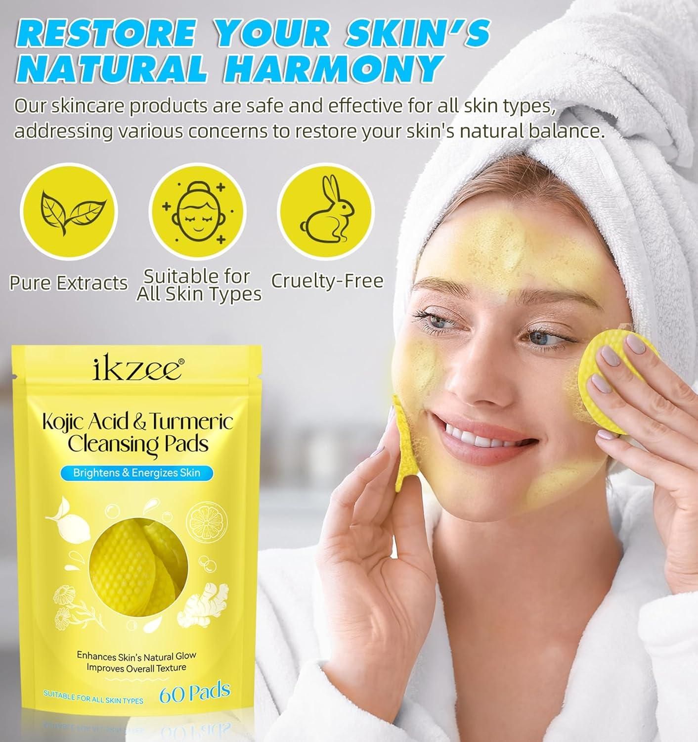 Turmeric Kojic Acid Cleansing Pads – Brightening & Exfoliating Skincare | NISHU Superstores