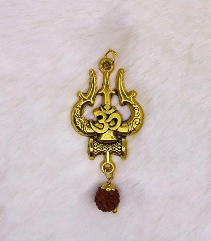 Panchmukhi Rudraksha OM Shiva Trishool Mala | Spiritual Power Beads | NISHU Superstores