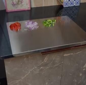 Stainless Steel Chopping Board – Durable Kitchen Cutting Board 35x31cm | NISHU Superstores