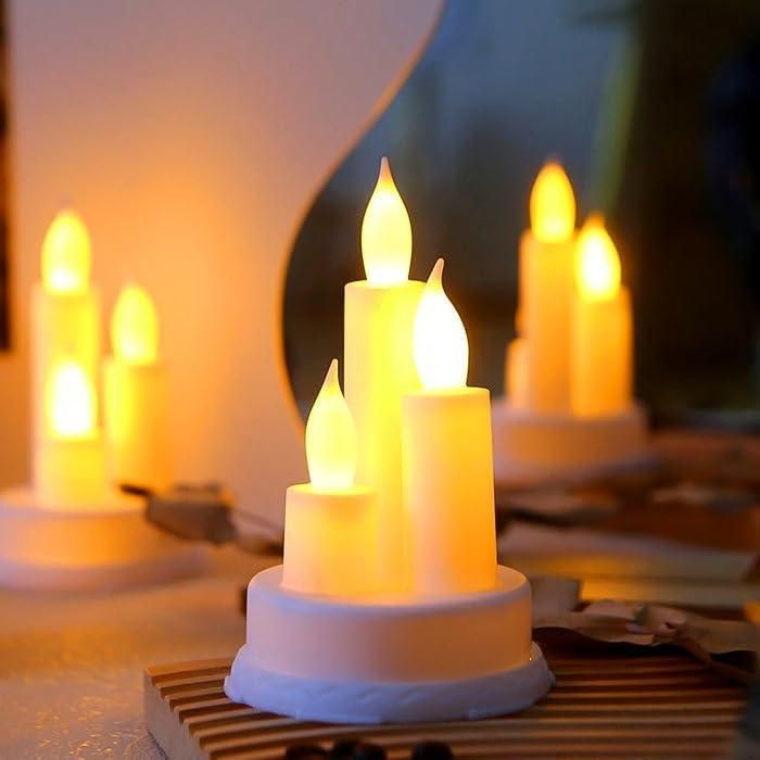 2 Pcs LED Candle Lights – Flameless Decorative Lights | NISHU Superstores