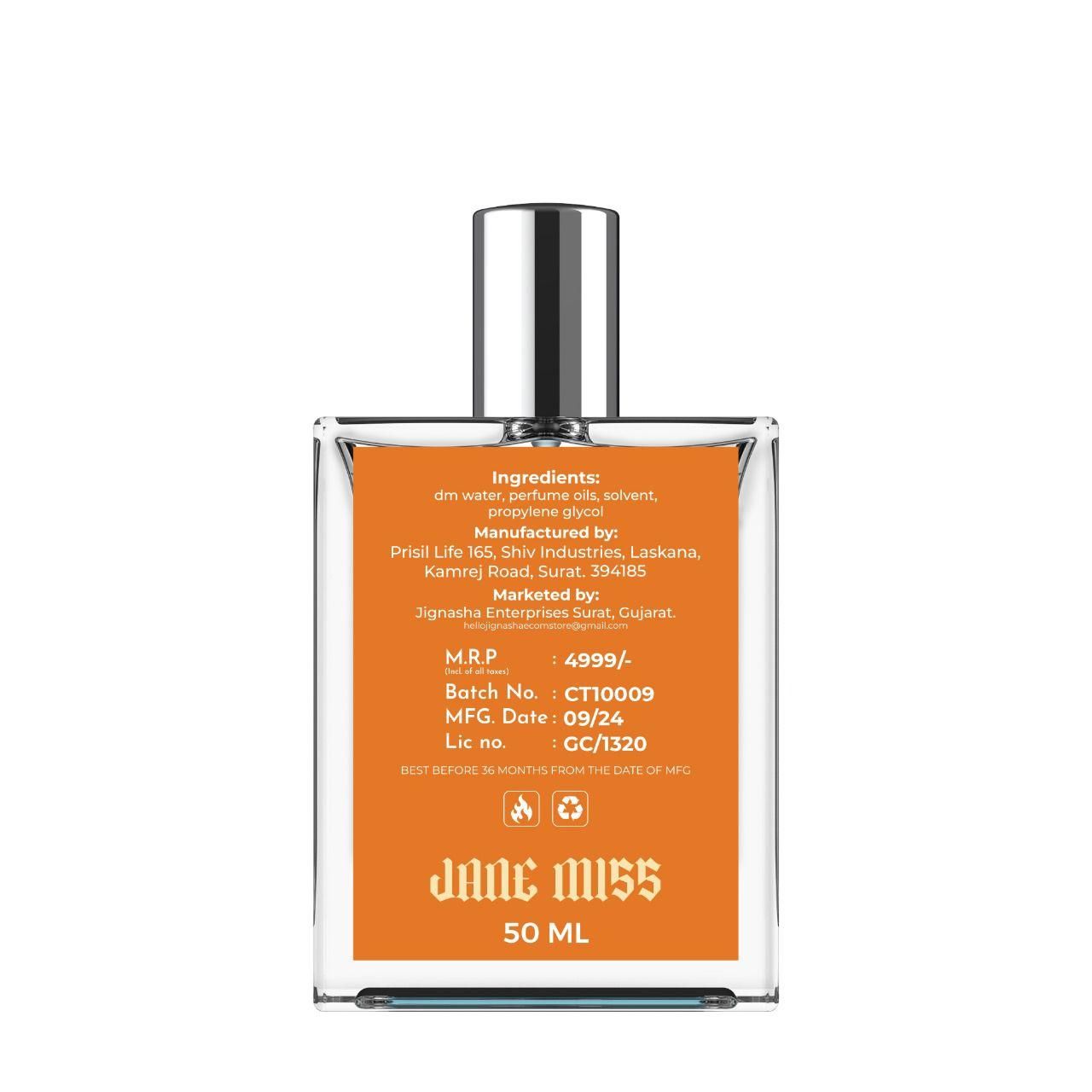 Jane Miss for Men/Pour Homme Eau de Toilette Spray 50ML (Pack of 2) – Masculine & Long-Lasting Fragrance | NISHU Superstores