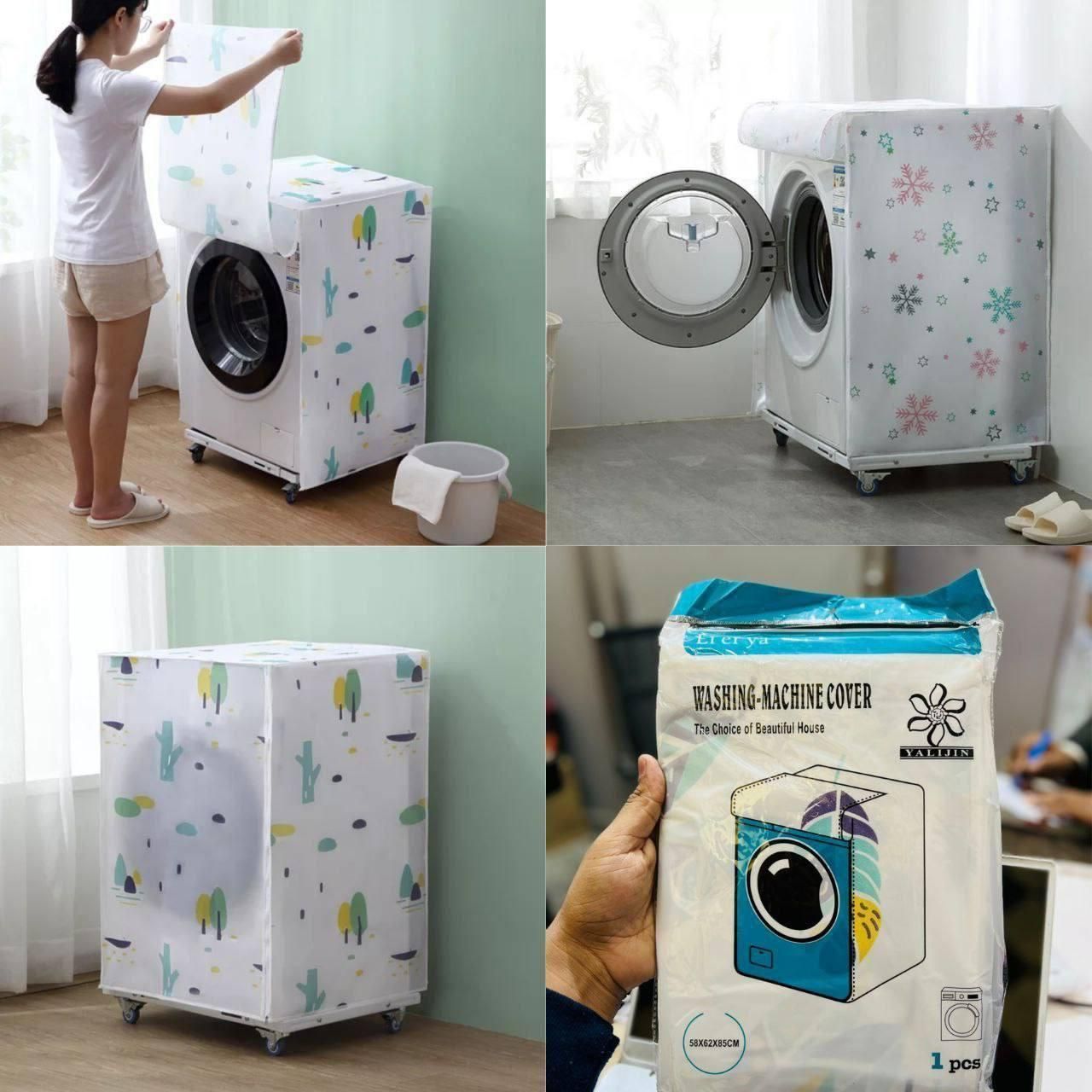 Folding Washing Machine Cover (Pack of 2) | Dustproof & Waterproof Protector | NISHU Superstores