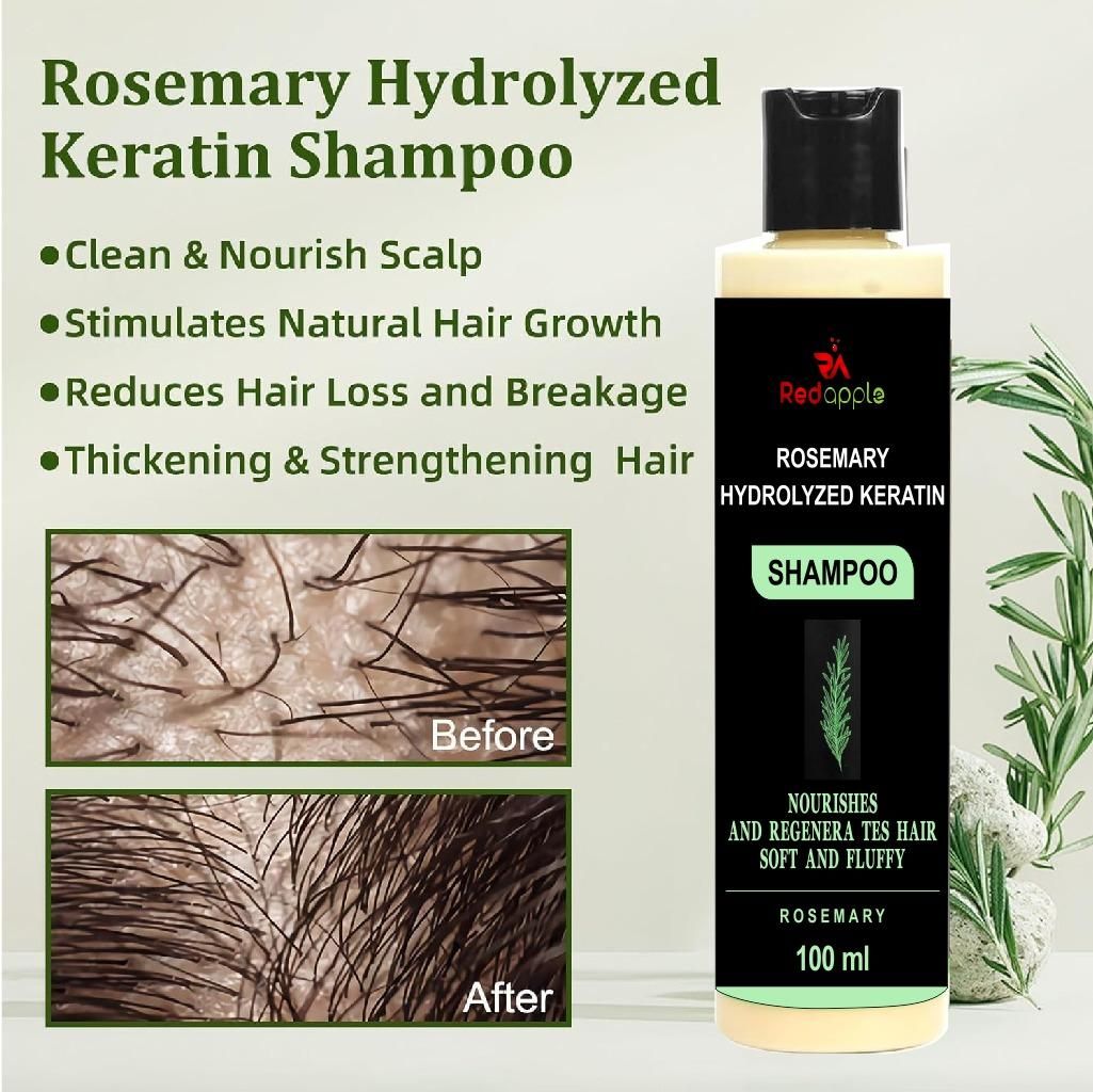 Rosemary Hydrolyzed Keratin Shampoo 100ml – Hair Strengthening & Nourishing Formula | NISHU Superstores