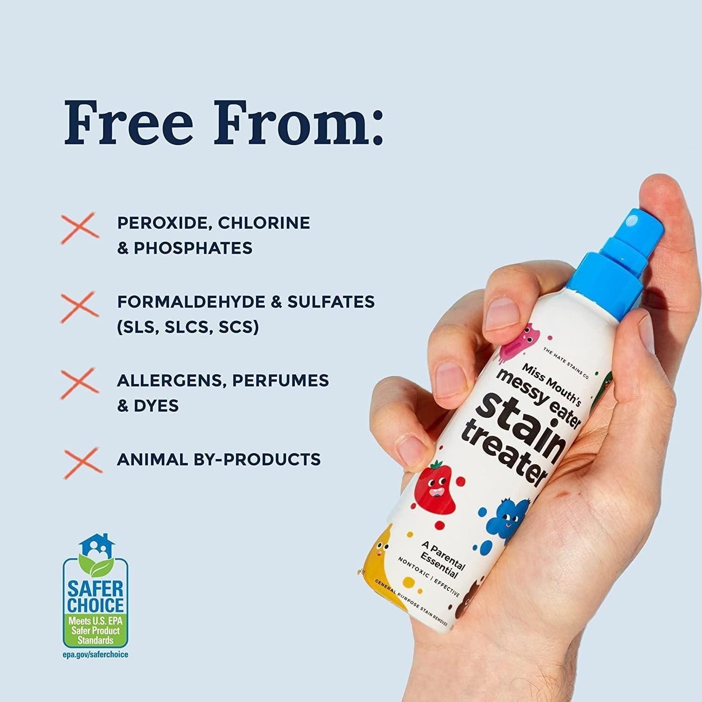 Miss Mouth's Messy Eater Stain Treater Spray – 100ml (Pack of 2) | Instant Stain Remover | NISHU Superstores