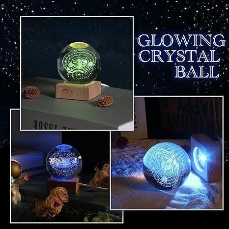 3D Crystal Lamp Ball – Assorted Design LED Night Light for Home & Gifting | NISHU Superstores
