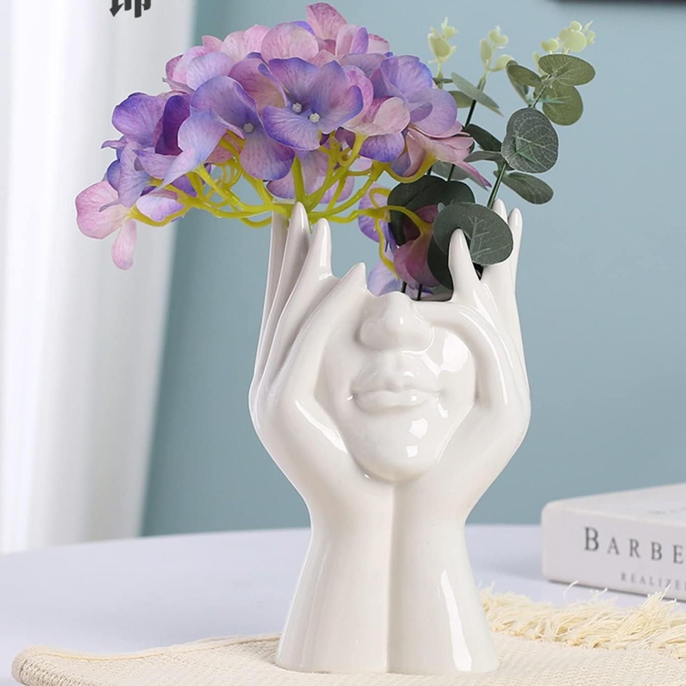 Aesthetic Face Vase – Modern Decorative Flower Pot for Home & Office | NISHU Superstores