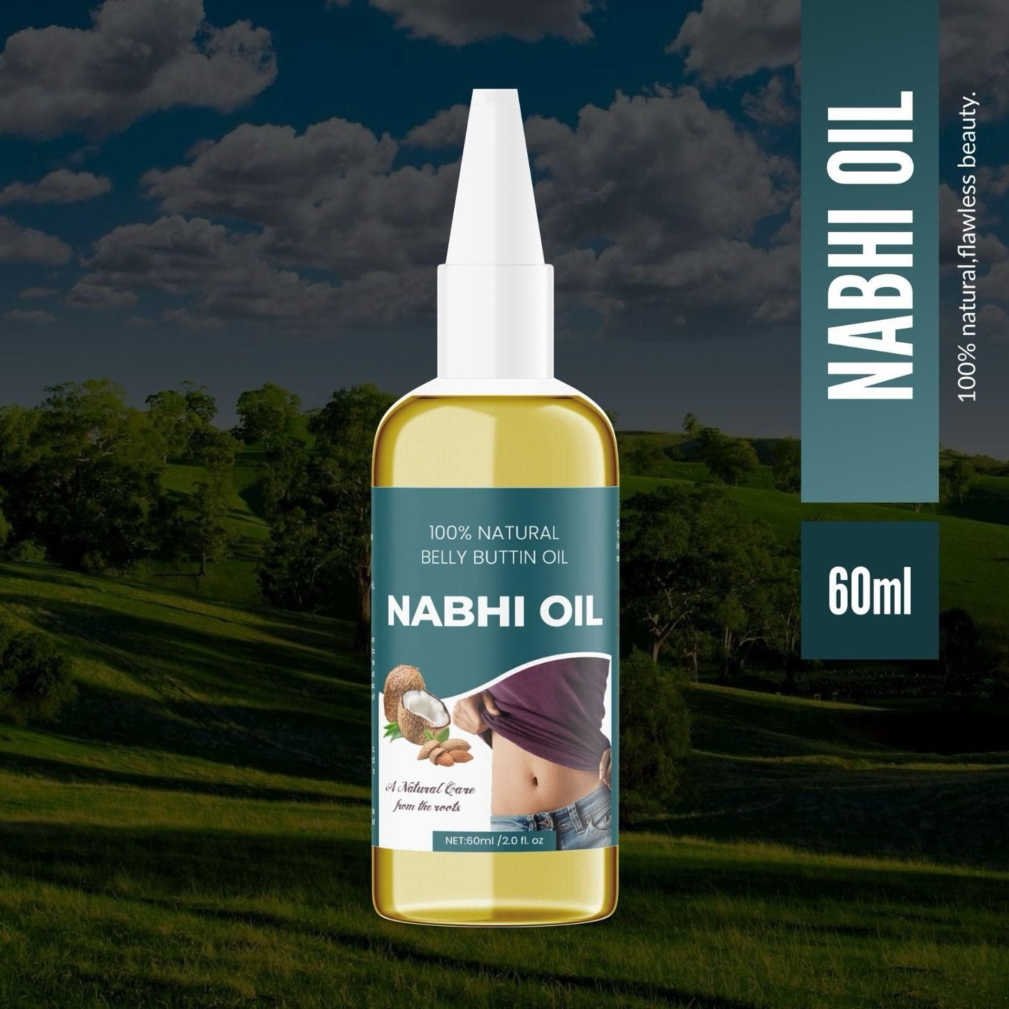 Natural Belly Button Oil 60ml – Ayurvedic Nabi Oil for Glow & Wellness | NISHU Superstores