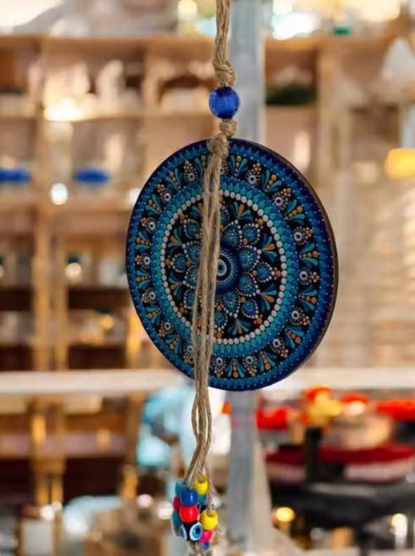 Handcrafted Evil Eye Wall Hanging – Nazar Battu Protection Charm for Home Décor | NISHU Superstores