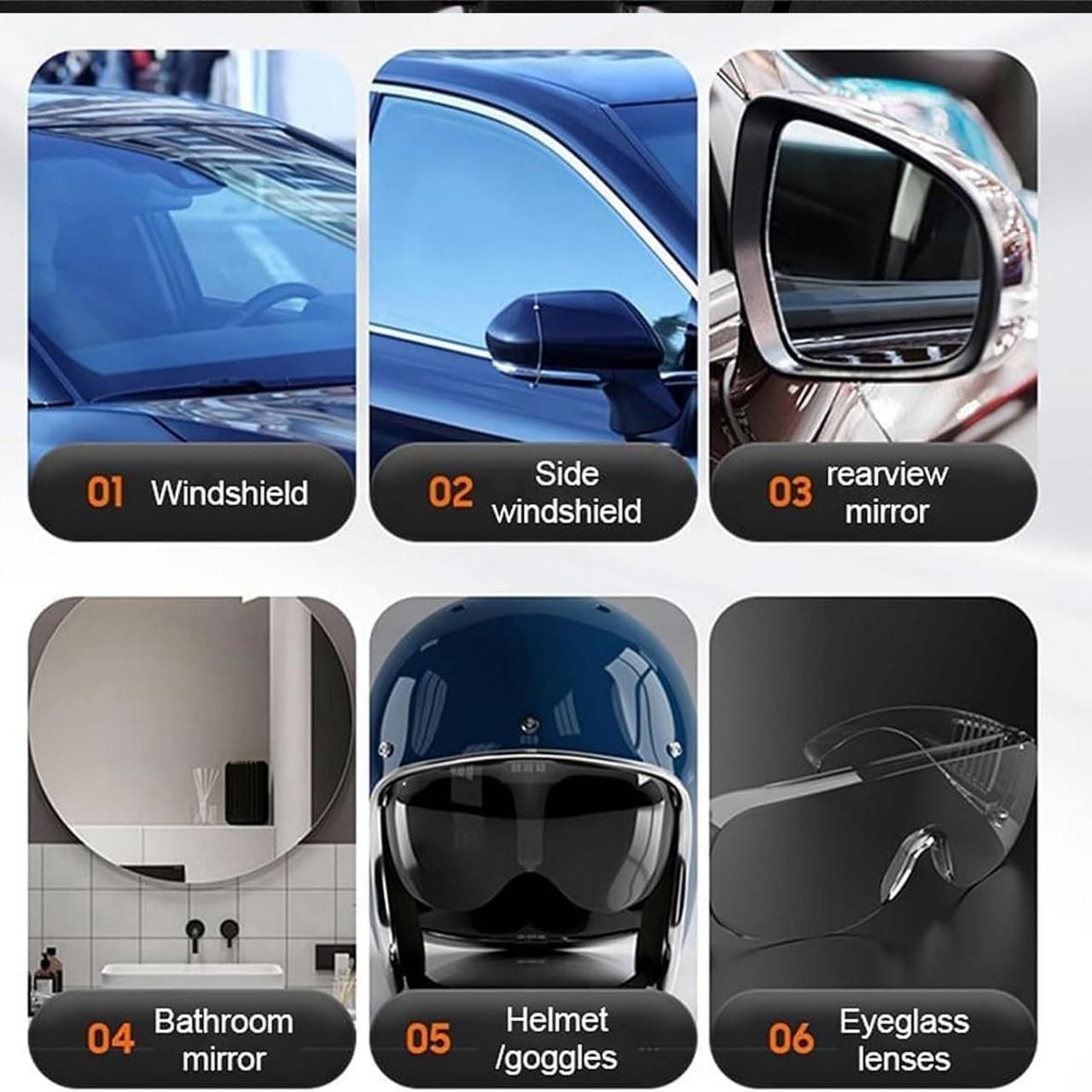 Car Glass Anti-Fog Hydrophobic Coating 100ml (Pack of 2) – Clear Vision & Protection | NISHU Superstores