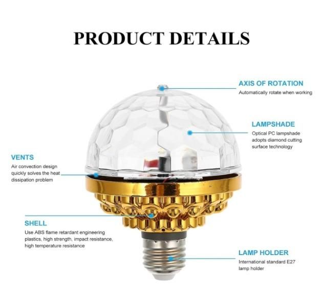 Rotating Magic Ball Light with Lamp Holder – Party & Stage Lighting Set | NISHU Superstores