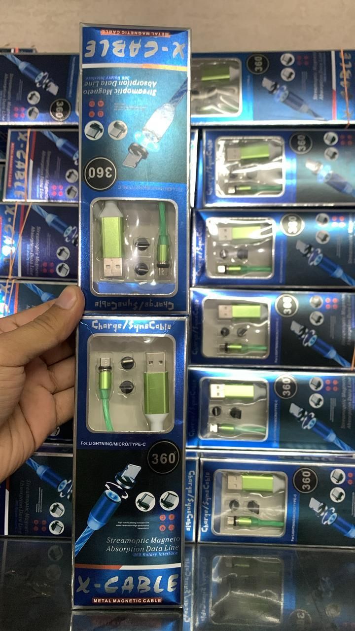 Fast 3 in 1 Magnetic Charging Pad with LED Light – Multi-Pin Charger | NISHU Superstores