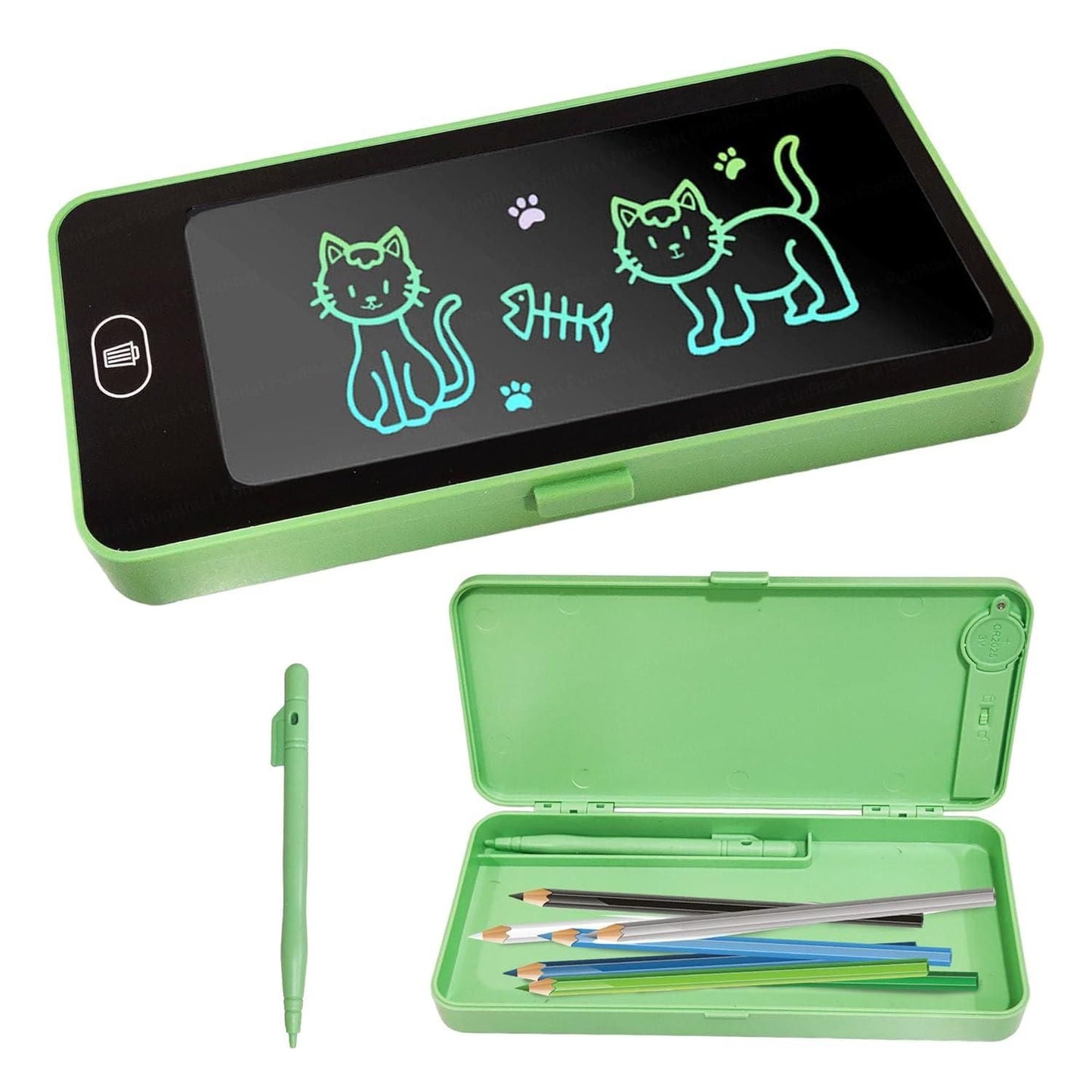 Writing Tablet Pencil Case – 2-in-1 Stationery Organizer with LCD Writing Pad | NISHU Superstores