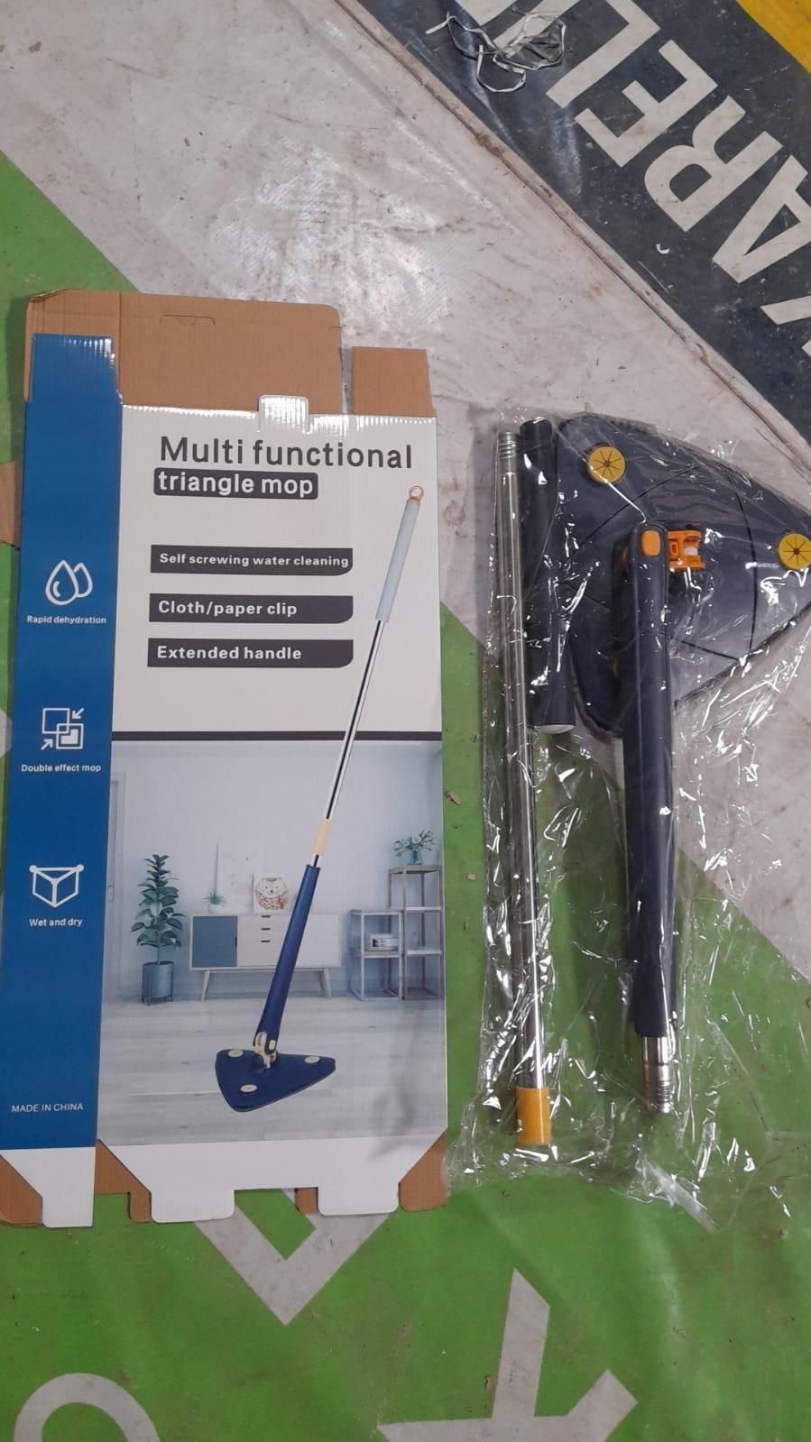 Blue Squeezing Triangle Mop | 360° Rotating Floor Cleaner | NISHU Superstores