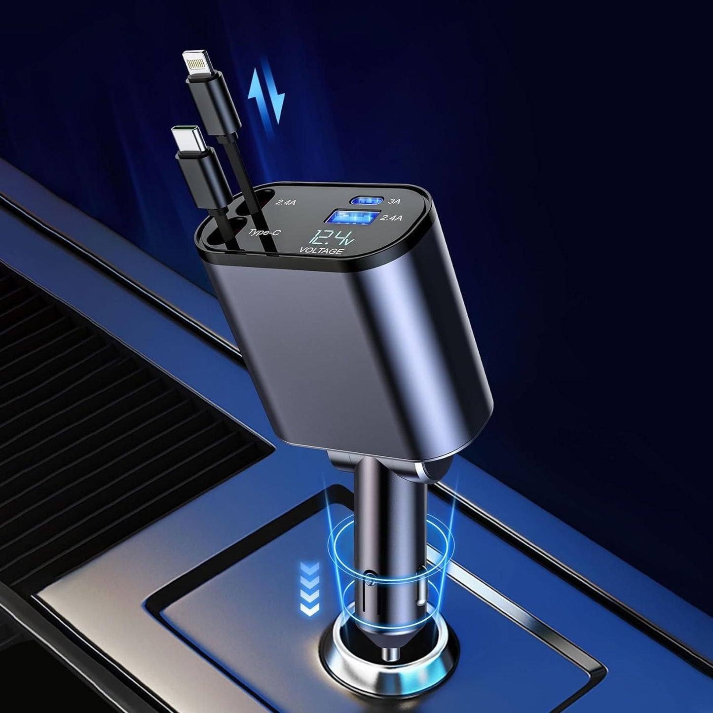 Retractable Car Charger – Fast Charging with Tangle-Free Cable | NISHU Superstores